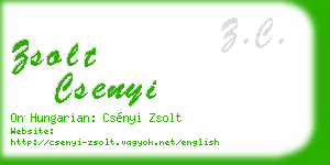 zsolt csenyi business card
